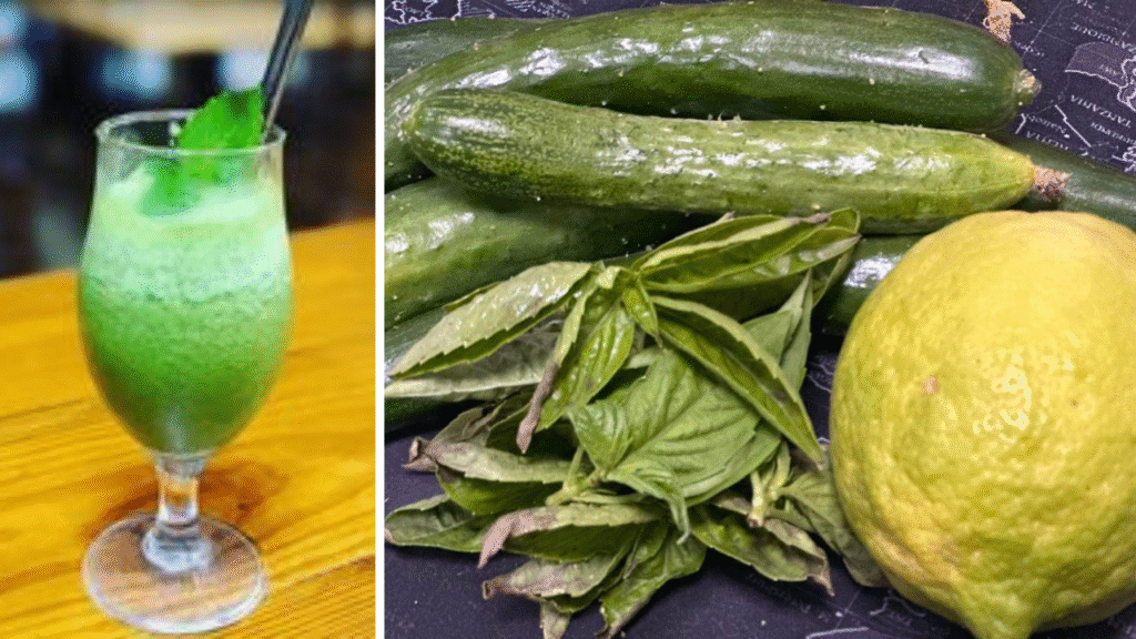 黃瓜羅勒雞尾酒|悶熱夜的涼方 1 cucumber sweet basil cocktail 1